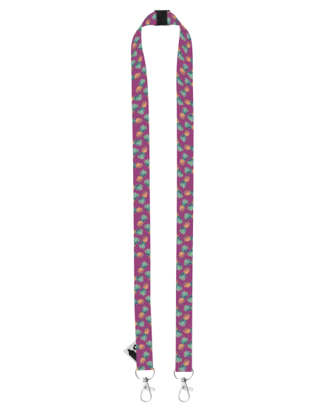 Lanyard se sublimací na zakázku SUBYARD DOUBLE SAFE RPET