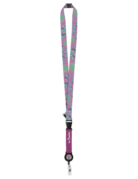 Lanyard se sublimací na zakázku s odepínacím teleskopickým připínákem