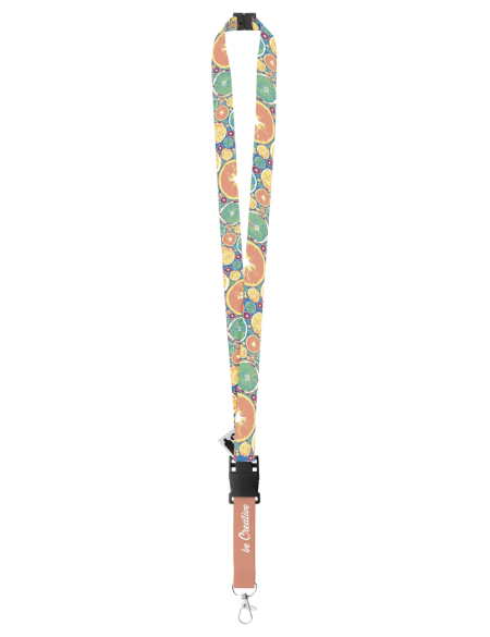 Lanyard se sublimací na zakázku s USB flash diskem uvnitř plastové přezky